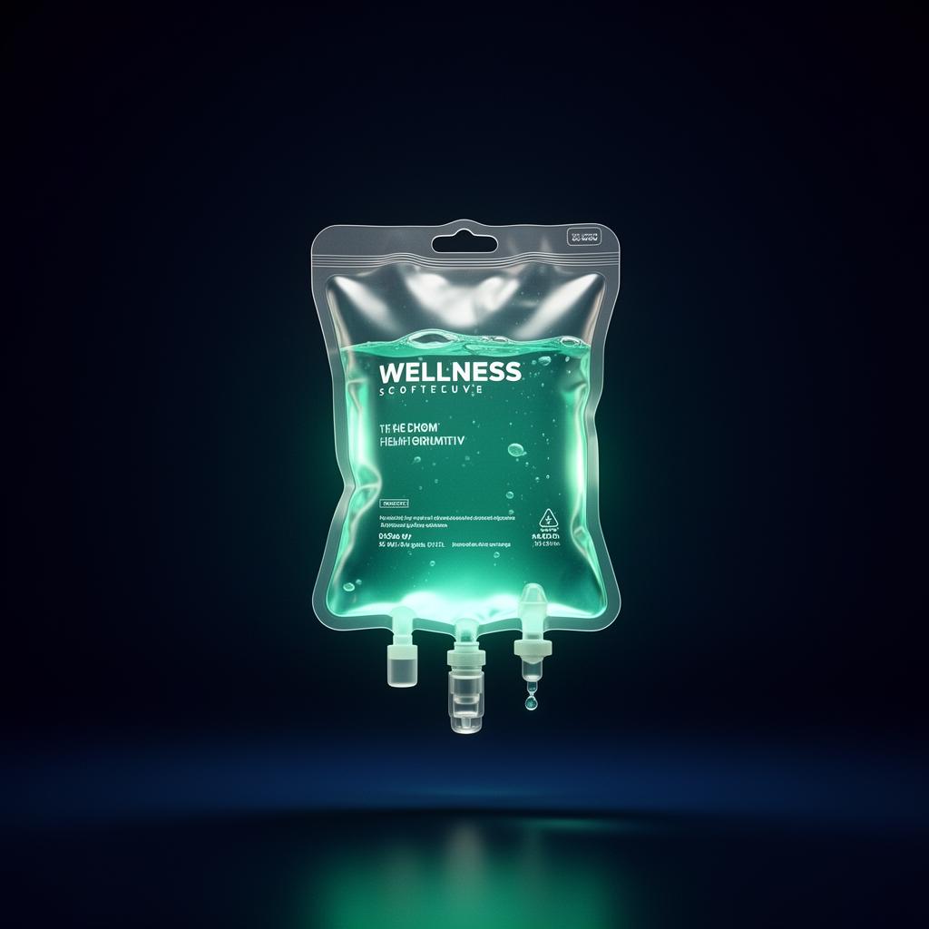 Sueroterapia detox IV a domicilio en El Poblado, Medellín — bolsa de suero SueroTox